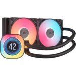 Corsair iCUE LINK TITAN 240 RX LCD Liquid CPU Cooler – RX120 RGB Fans – Fits Intel® LGA 1851/1700; AMD® AM5/AM4. - Image 7