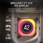 Corsair iCUE LINK TITAN 240 RX LCD Liquid CPU Cooler - White – RX120 RGB Fans – Fits Intel® LGA 1851/1700; AMD® AM5/AM4. - Image 4