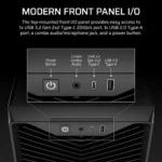 3200D RS Mid-Tower PC Case 1x 3.5" hard drive or 2x 2.5" SSDs Fan layout: Front: 3x 120mm, 2x 140mm (3x RS120 Fans Included), Top: 3x 120mm, 2x 140mm, PSU Shroud: 2x 120mm, Rear: 1x 120mm USB 2.0 Type-A (x1), USB 3.2 Gen2 Type-C (x1), Headphone/Microphone (x1) Mini-ITX, Micro-ATX, ATX Colour: Smoke - Image 8