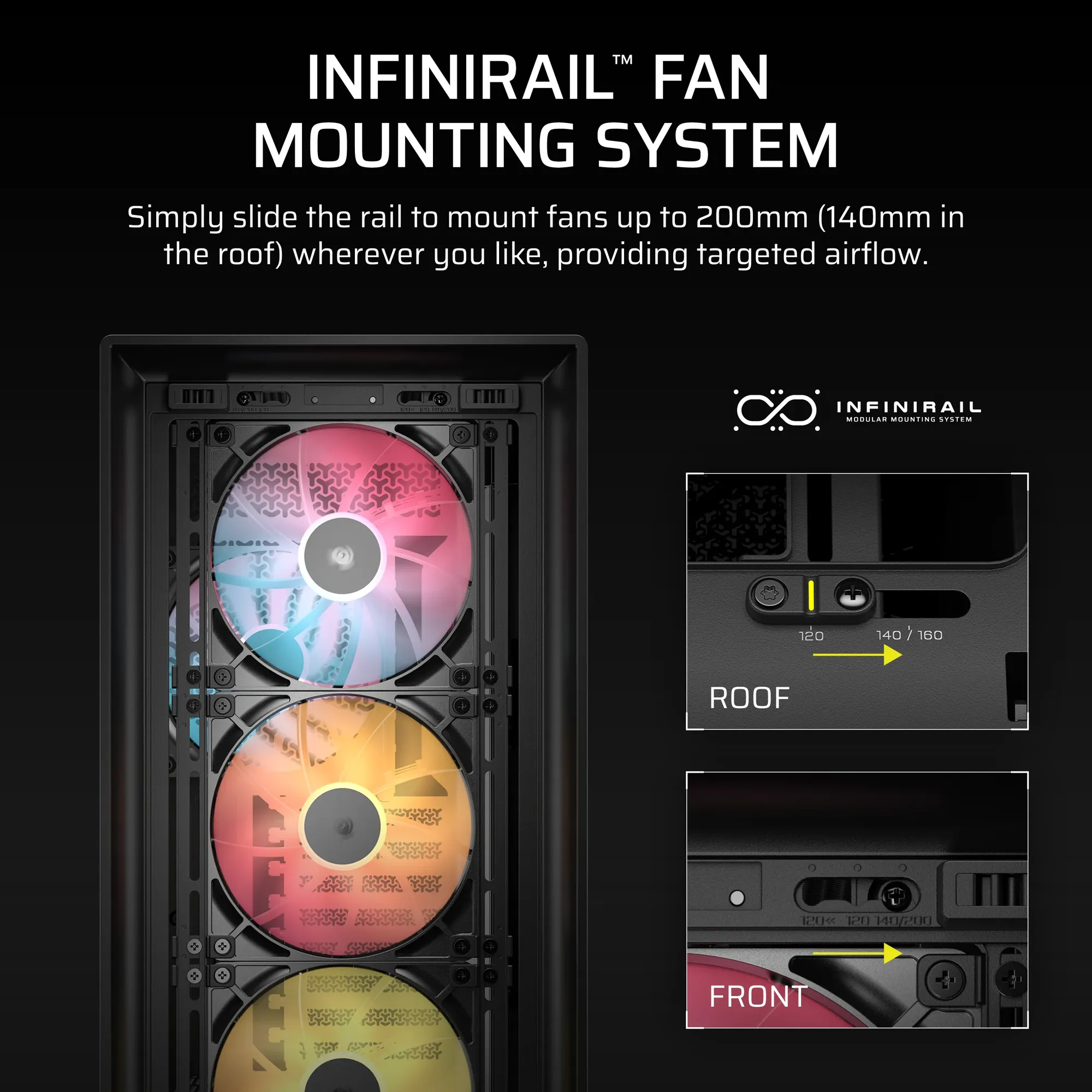 Corsair FRAME 5000D RS ARGB E-ATX | ATX | MATX | ITX Mid Tower Gaming Chassis - Black