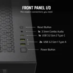 Corsair 3500X Tempered Glass Mid-Tower PC Case 2x 2.5" Drive Bays, 2x 3.5" Drive Bays Fan layout: Top 3x 120mm/2x 140mm, Rear 1x 120mm/140mm, Side 3x 120mm, 2x 140mm, Bottom 3x 120mm; 1x 140mm 2x USB 3.2 Gen1 Type-A, 1x USB 3.2 Gen2 Type-C Colour: Black Mini-ITX, Micro-ATX, ATX, EATX - Image 11