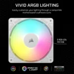 Corsair RS120 120mm ARGB Case Fan Triple Pack White - Image 6