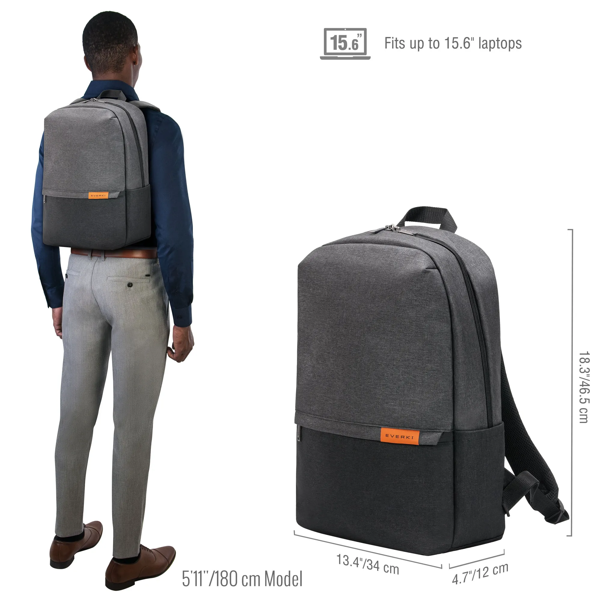 ekp106-03_vpme EVERKI 106 LIGHT LAPTOP BACKPACK 15.6''. - Image 1
