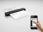 Epson Workforce ES-60W Wireless Mobile Scanner; Scan anywhere Small, lightweight design USB cable or integrated battery power Scan up to 300 pages between battery charges; fast scanning speeds At up to 4 seconds per page (8.5ppm); Simplify your workload continuous scanning with automatic feed mode; Includes new ScanSmart software; One keypress, RGB colour dropout, Skip blank page, Warranty 2 Year Carry-In - Image 3