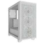 Corsair 3000D RGB AIRFLOW Mid-Tower PC Case 2x 2.5" Drive Bays, 2x 3.5" Drive Bays Fan layout: Front 3x 120mm/2x 140mm, Top 3x 120mm/2x 140mm, Rear 1x 120mm - 3x AR120 RGB Included 2x USB 3.0 Colour: White Mini-ITX, Micro-ATX, ATX - Image 19