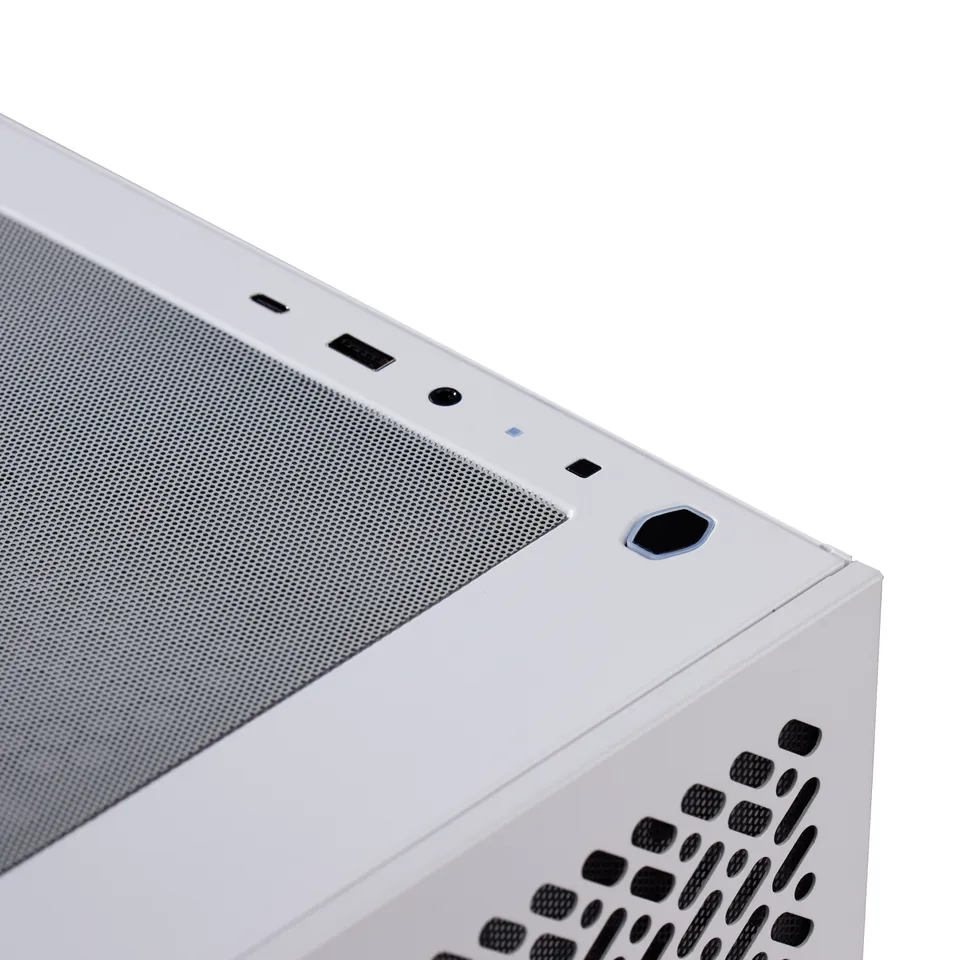 Cooler Master Masterbox lite 302 ITX; Micro ATX;Steel; Plastic; Tempered Glass Pre-installed 3x 120mm ARGB Fans Black- Front 1x USB 3.2 Gen1 Type A, 1x USB 3.2 Gen1 Type C, 1x 3.5mm Combo, Colour: White