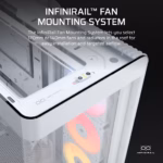 FRAME 4500X RS-R ARGB Panoramic Glass Mid-Tower PC Case 4x 2.5" , 2x 3.5" Drive Bays Fan layout: Front 3x 120mm (Incl)/2x 140mm/2x 200mm, Radiator tray 3x 120mm/2x 140mm, Rear 1x 120mm/2x140mm, Bottom: 2x 120mm, Top 3x120mm/2x140mm (1x) USB 3.2 Gen 2 Type-C, (2x) USB 3.2 Gen 1 Type-A, (1x) Audio in/out Mini-ITX, Micro-ATX, ATX, E-ATX Colour: White - Image 4
