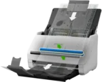 Epson WorkForce DS-770II Compact sheet-fed scanner; An industry first with Slow Mode - Scan crumpled, long or fragile documents without increasing file sizes; Active Separation Roller System - Prevents tedious double feeds ensuring every piece of paper gets scanned; A4, A3 with stitching function, SheetFeed Scanner, 600 dpi x 600 dpi (Horizontal x Vertical), Mono 45ppm / Colour 45ppm, 100 sheets, 7000 page Daily Duty Cycle, 27g-413g Media, USB 3.0, Ethernet Interface (1000 Base-T/ 100-Base TX/ 10-Base-T) (optional), Single-Pass Dual-Scanning. What's in the box: Driver and utilities (CD), Main unit, Power cable, Setup guide, USB cable, Warranty document Warranty 1 Year Carry-In - Image 2