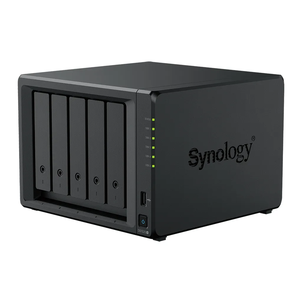 Synology DS1525+ 5 Bay NAS (Espandable to 15 bay) AMD Ryzen V1500B 4C CPU 8 GB DDR4 ECC SODIMM (2 DIMM Slots)