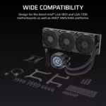 Corsair Nautilus 360mm LCD CPU Liquid Cooler Black - Image 9