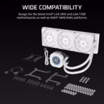 NAUTILUS 360 RS LCD Liquid CPU Cooler – 2.1'' IPS LCD Screen – RS120 Fans – 360mm Radiator – LGA1851/1700 AMD AM5/AM4 - Image 2