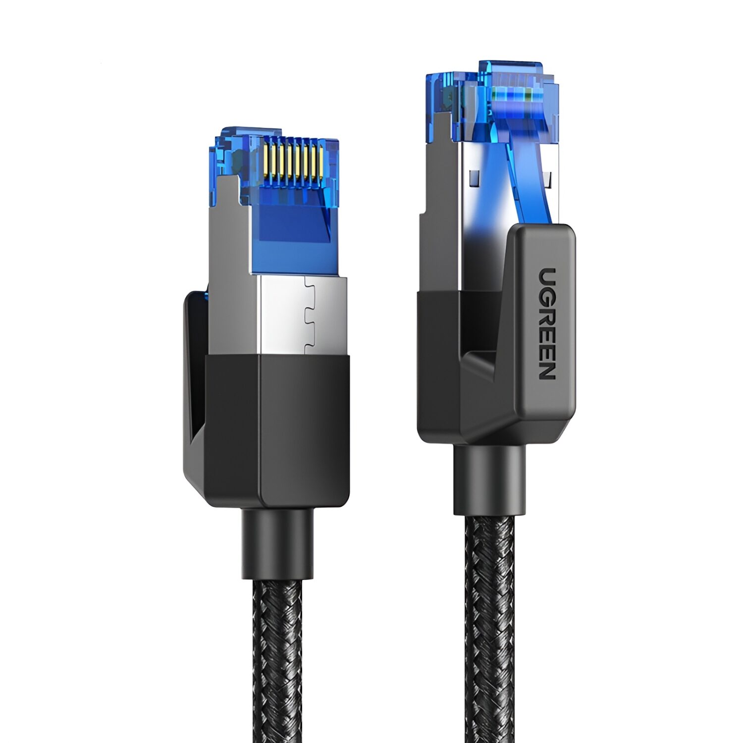 nw153-wr-02 UGREEN CAT8 Shielded Round Braided Cable Modular Plugs 1m - Image 1