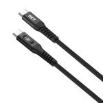 RCT USB-C to USB-C PD 100W (5A) cable; 2m; braided; LED display