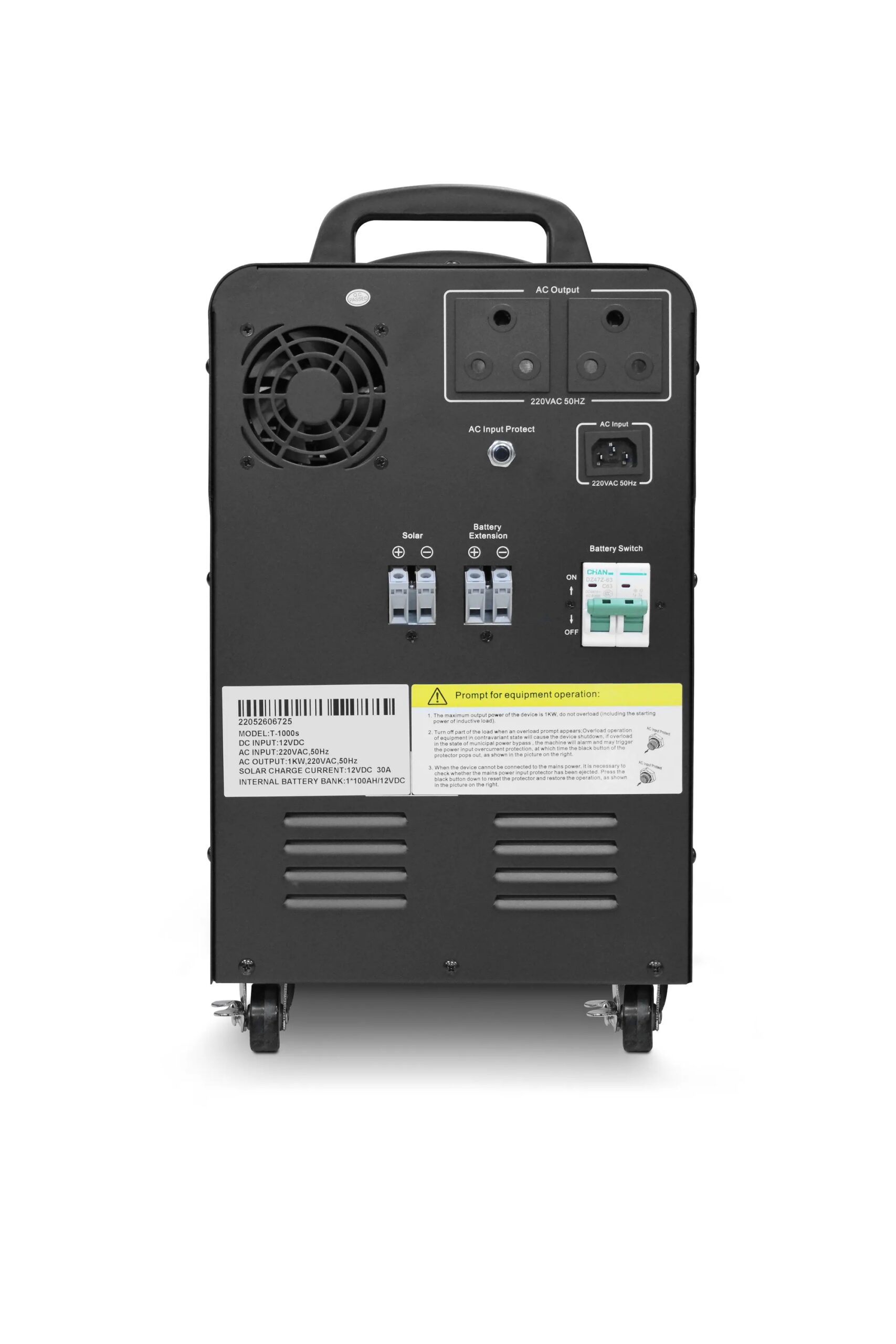 rct-t-1000-trolley-c_bgh7 RCT 1KVA/1000W LINE INTERACTIVE UPS INVERTER TROLLEY - 1 X 100AH GEL BATTERY (Warranty Electronics- 1 year; Battery 6 Month) - Image 1