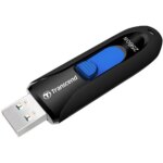 TRANSCEND 256GB JF790 USB3.1 GEN 1 CAPLESS FLASH DRIVE - BLACK AND BLUE - Image 2