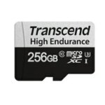 TRANSCEND 350V 256GB HIGH ENDURANCE MICRO SD UHS-I U3 CLASS10 - READ 100 MB/S - WRITE 45MB/S - WITH SD ADPTOR