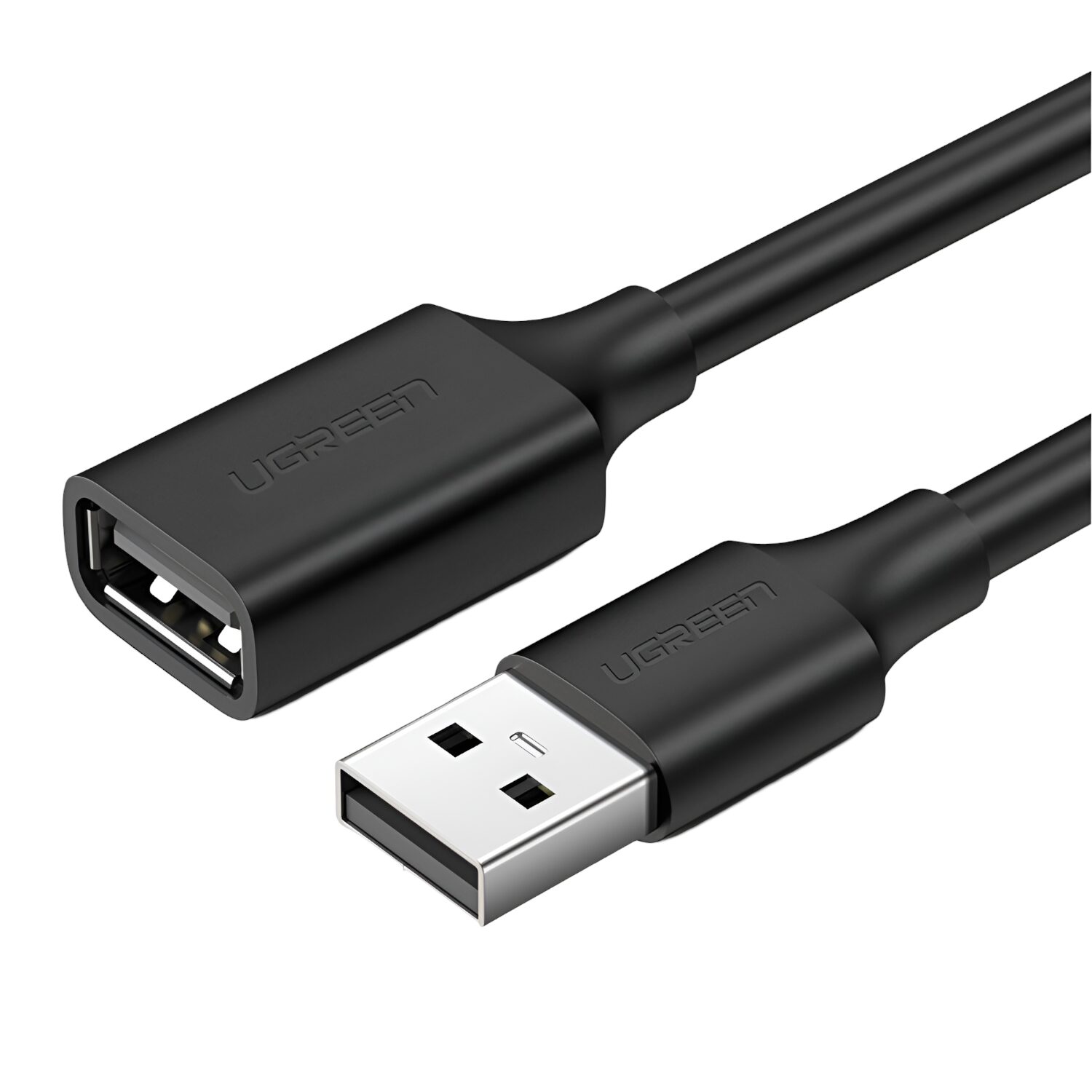 us103-wr-01a UGREEN USB 2.0 A Male to A Female Cable 1.5m (Black) - Image 1