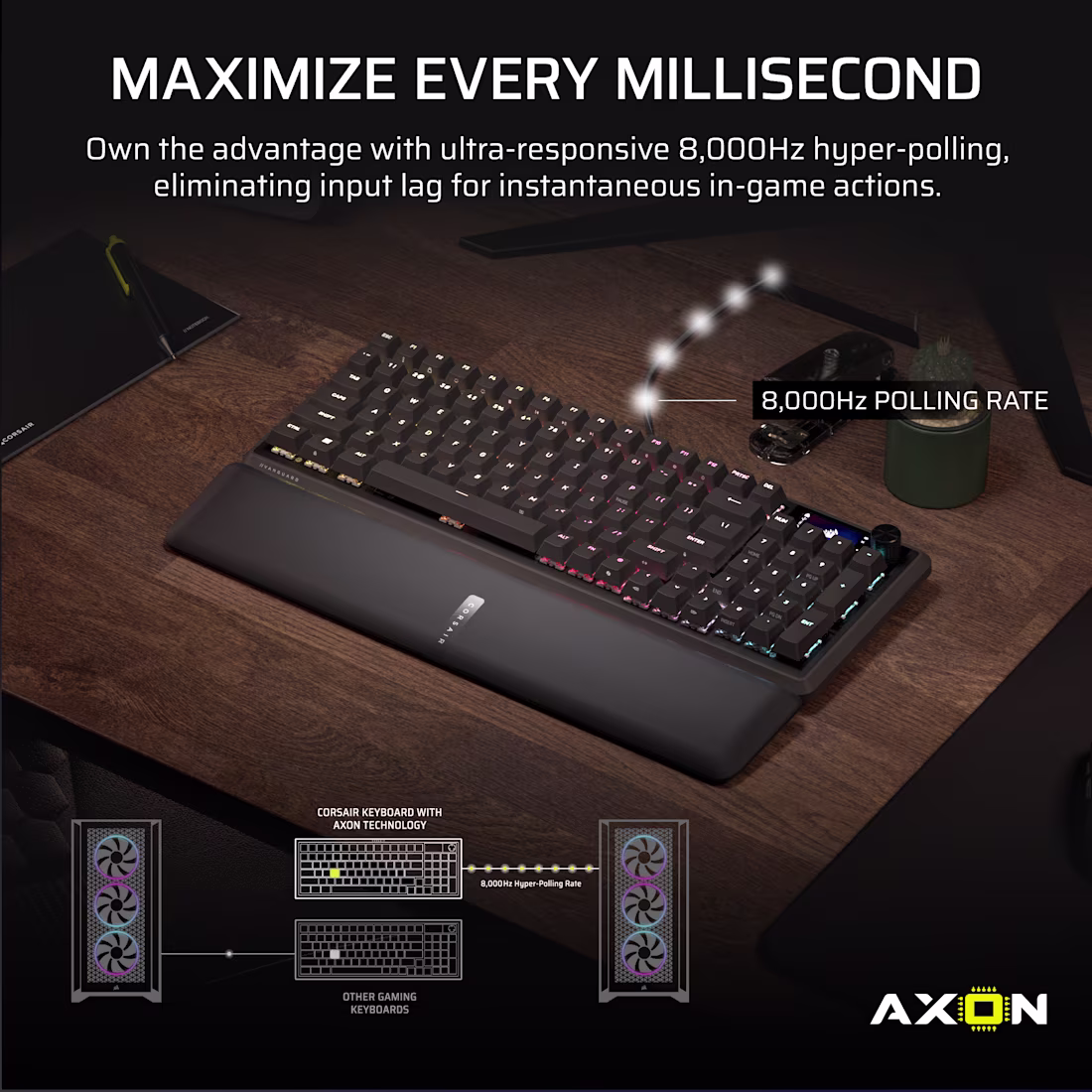 Corsair VANGUARD 96% Gaming Keyboard - MLX Fusion tactile switches - Black.
