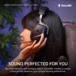 Corsair VOID v2 MAX WIRELESS Gaming Headset; Simultaneous 2.4GHz and Bluetooth; Dobly Atmos; PC/Playstation/Mobile; Carbon. - Image 2