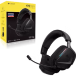 Corsair VOID v2 MAX WIRELESS Gaming Headset; Simultaneous 2.4GHz and Bluetooth; Dobly Atmos; PC/Playstation/Mobile; Carbon. - Image 5